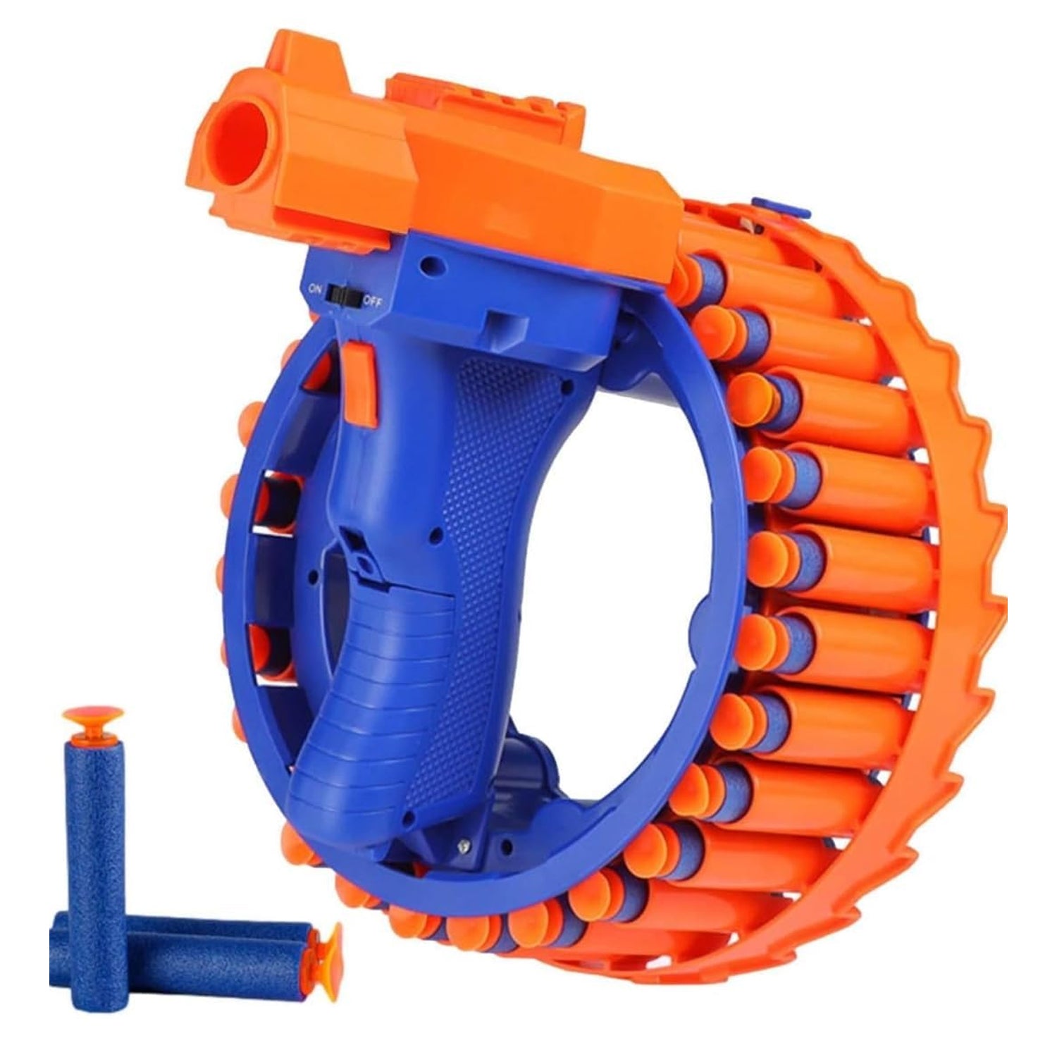 17921 Amazing Toy Gun Electric Gun For Children 28 Soft Bullets For Youth Safety Childrens Electric Hand Ring Wheel Soft Bullet Gun Gift Toys