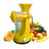 Compact manual fruit juicer with a sturdy build for easy juice extraction.