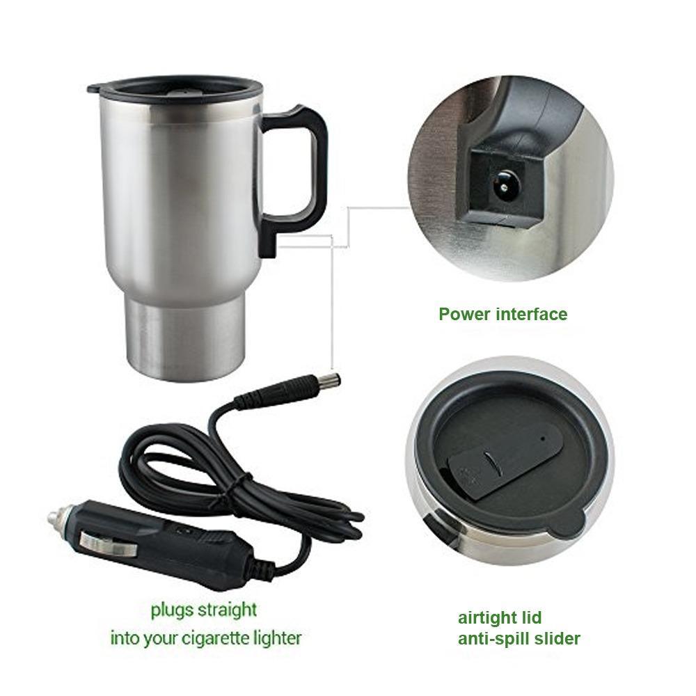 Efficient car kettle mug with charging capabilities