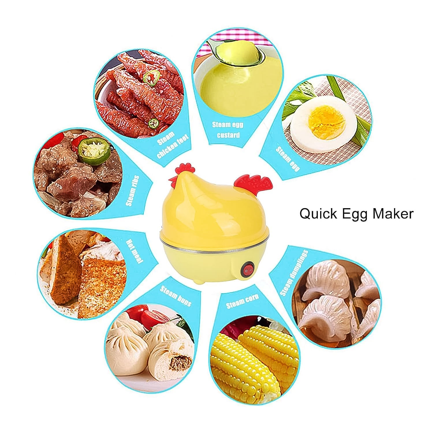 Electric Egg Boiler Chicken Shaped Egg Kettle  Cooker (1 Pc)