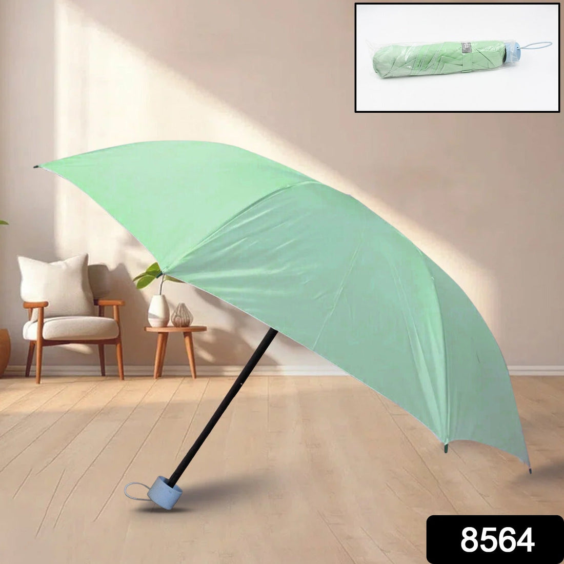 3 Fold Manual Open Umbrella | Windproof, Sunproof &amp; Rainproof with Sturdy Steel Shaft | Easy to Hold &amp; Carry | Umbrella for Women, Men &amp; Kids (1 Pc)