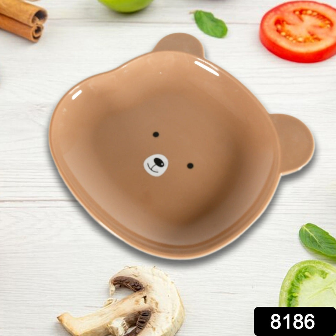 Durable Food Serving Plate, Bear Shaped Plate Cartoon Snack Plates For Serving Fruits &amp; Desserts (1 Pc)