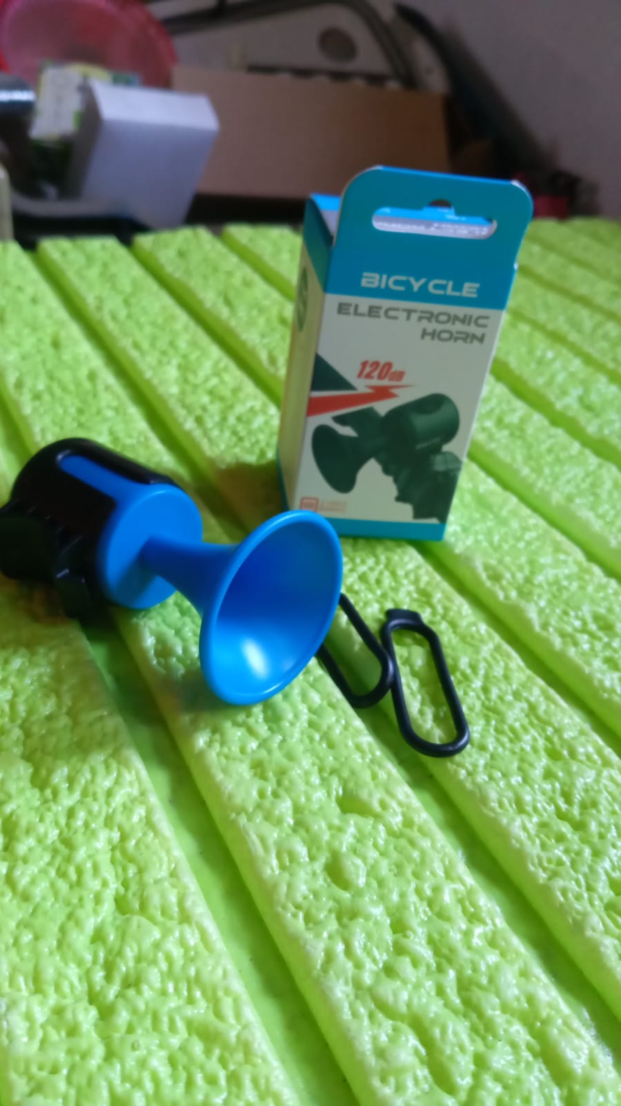 Bicycle Air Horn Loud - 120dB 1 Sound Mode Electronic Bicycle Bell,Super Electric Horn with Long Standby Button Battery Operated/IPX4 Waterproof Loud Bell for Adults