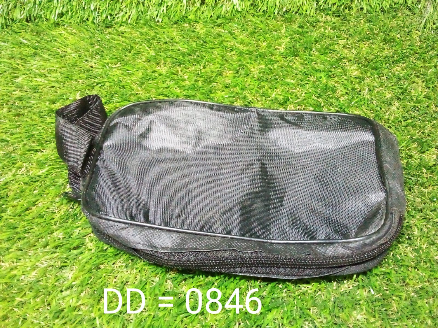 Portable black shaving kit bag