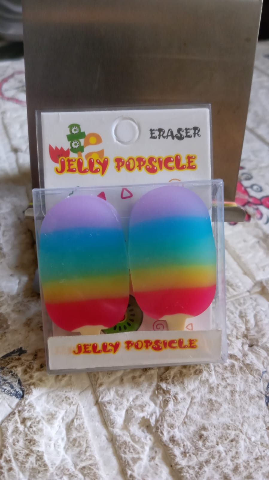 Jelly Popsicle Shape Fancy &amp;amp; Stylish Erasers, Mini Eraser Creative Cute Novelty Eraser for Children Eraser Set for Return Gift, Birthday Party, School Prize (2 Pc Set| Mix Design)