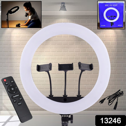 LED Ring Light with 3 Colour Modes &amp; 3 Mobile Holders