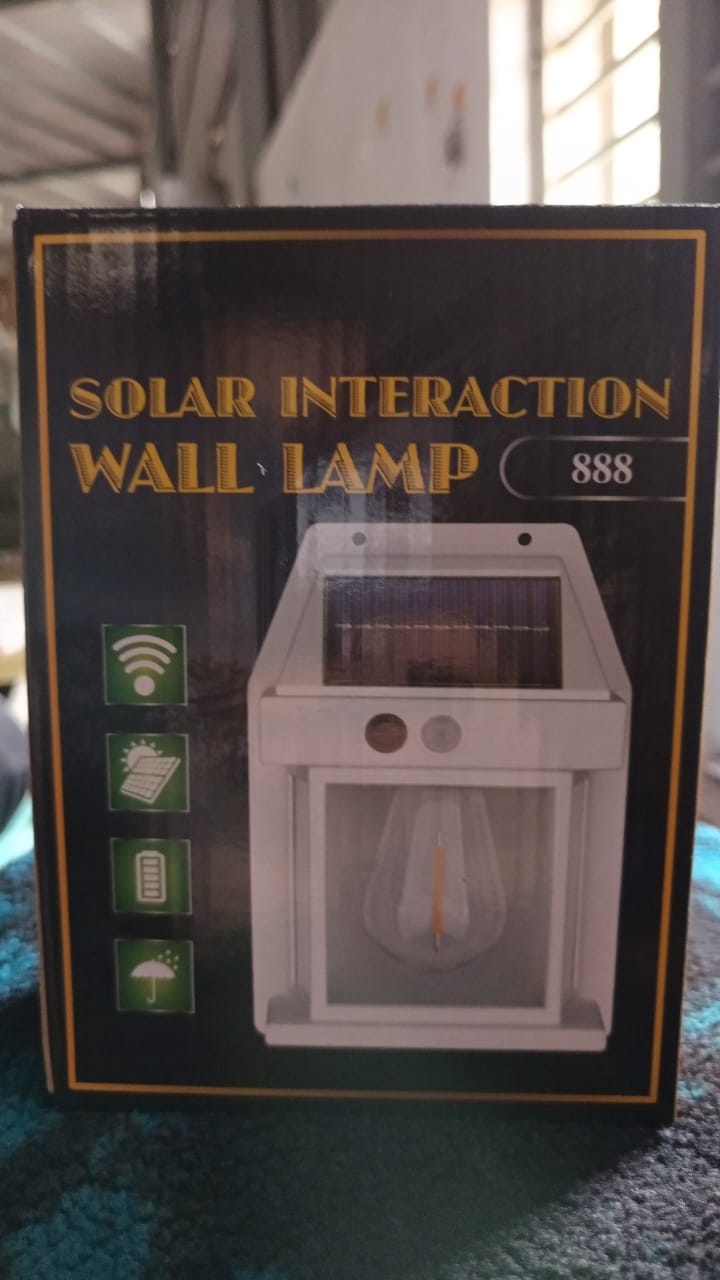 Solar Wall Lights / Lamp Outdoor, Wireless Dusk to Dawn Porch Lights Fixture, Solar Wall Lantern with 3 Modes &amp; Motion Sensor, Waterproof Exterior Lighting with Clear Panel (1 Pc )