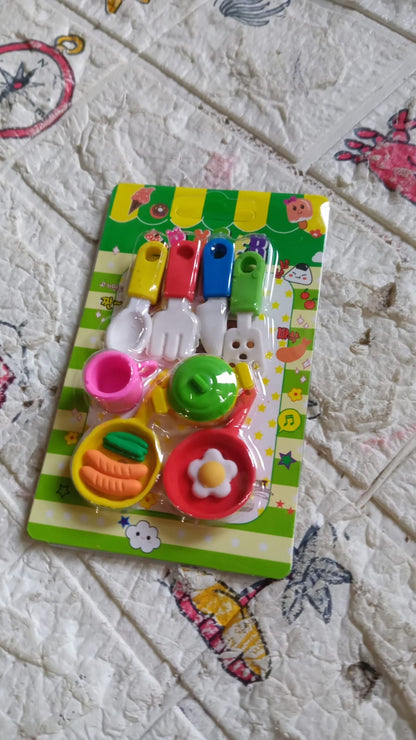 Fancy &amp; Stylish Mini Erasers for Kids (8 Pc Set) - Fun Designs, Party Favors