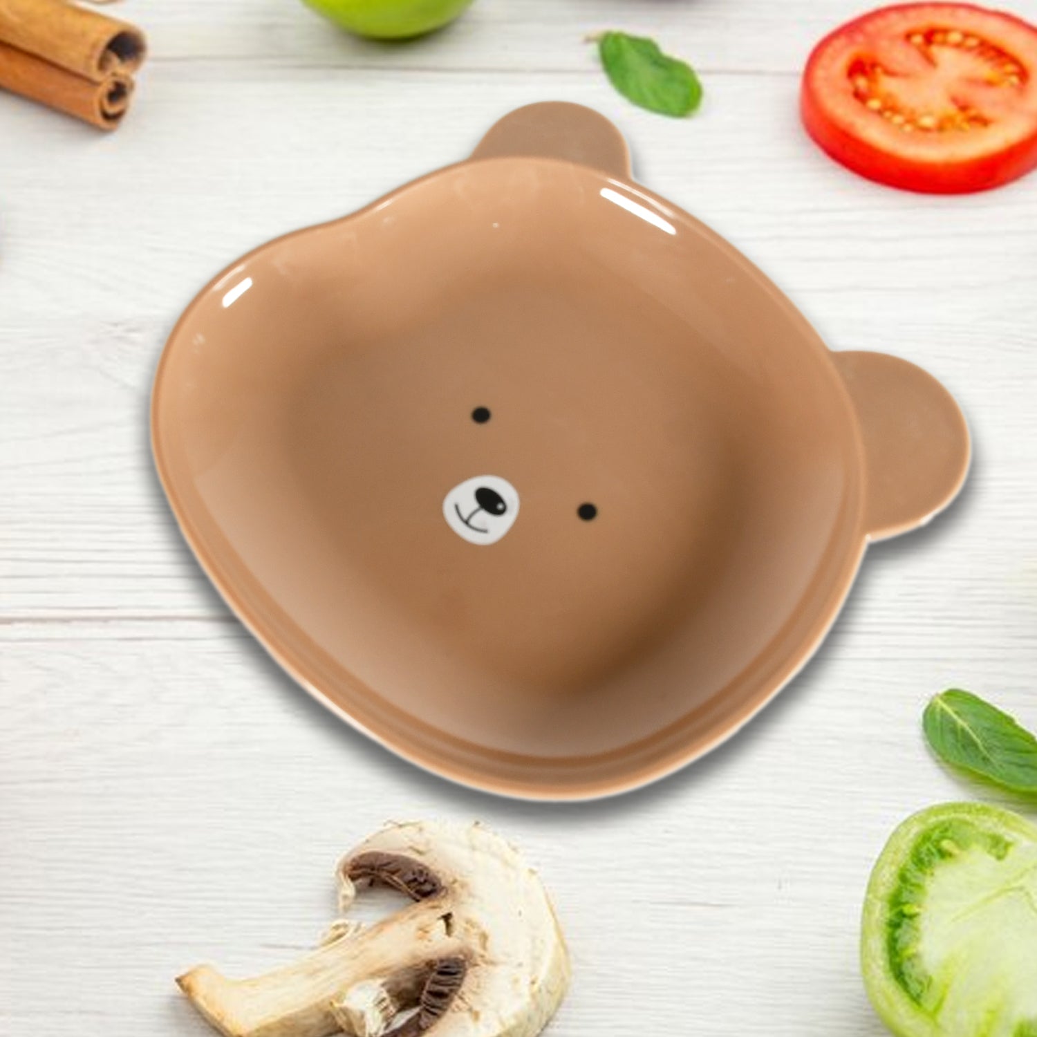 Durable Food Serving Plate, Bear Shaped Plate Cartoon Snack Plates For Serving Fruits &amp; Desserts (1 Pc)