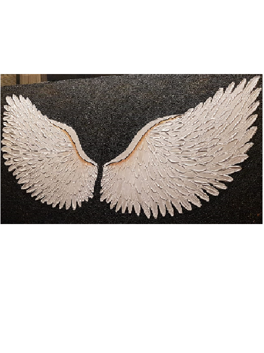 realistic angel wings painting